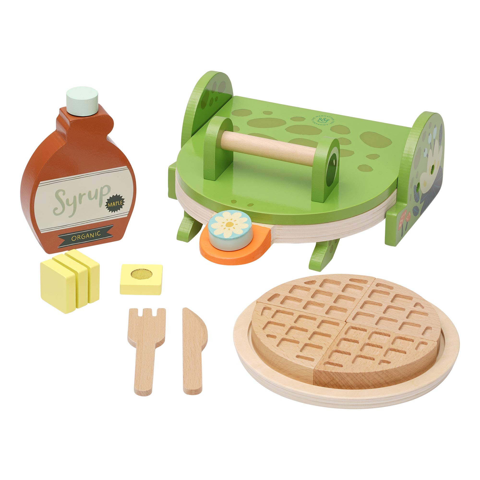 Manhattan Toy Ribbit Waffle Maker Toddler & Kids Pretend Play Cooking Toy Set | Amazon (US)
