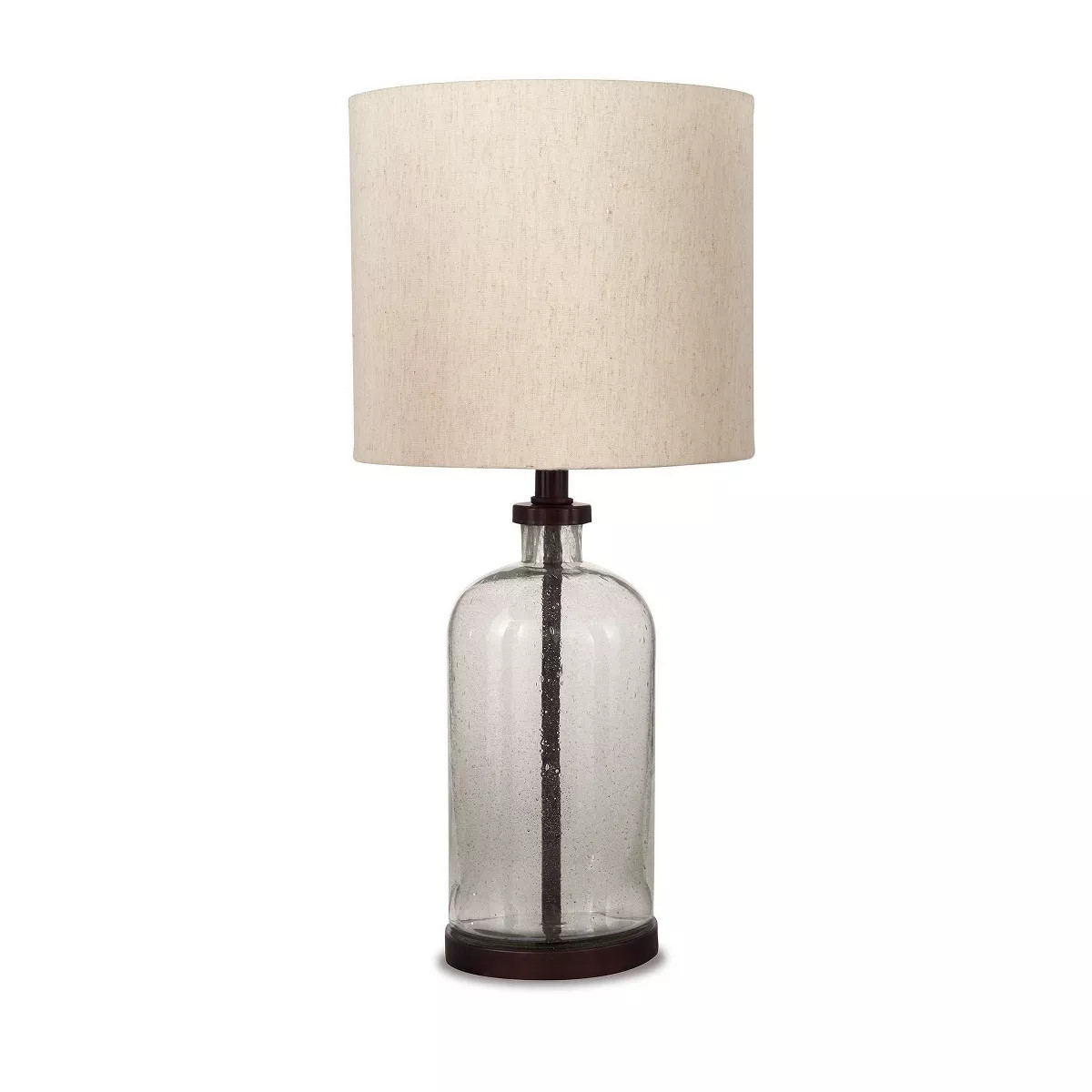 Signature Design by Ashley Bandile Table Lamp Clear/Bronze: Modern Accent, Polyester Shade, UL Li... | Target
