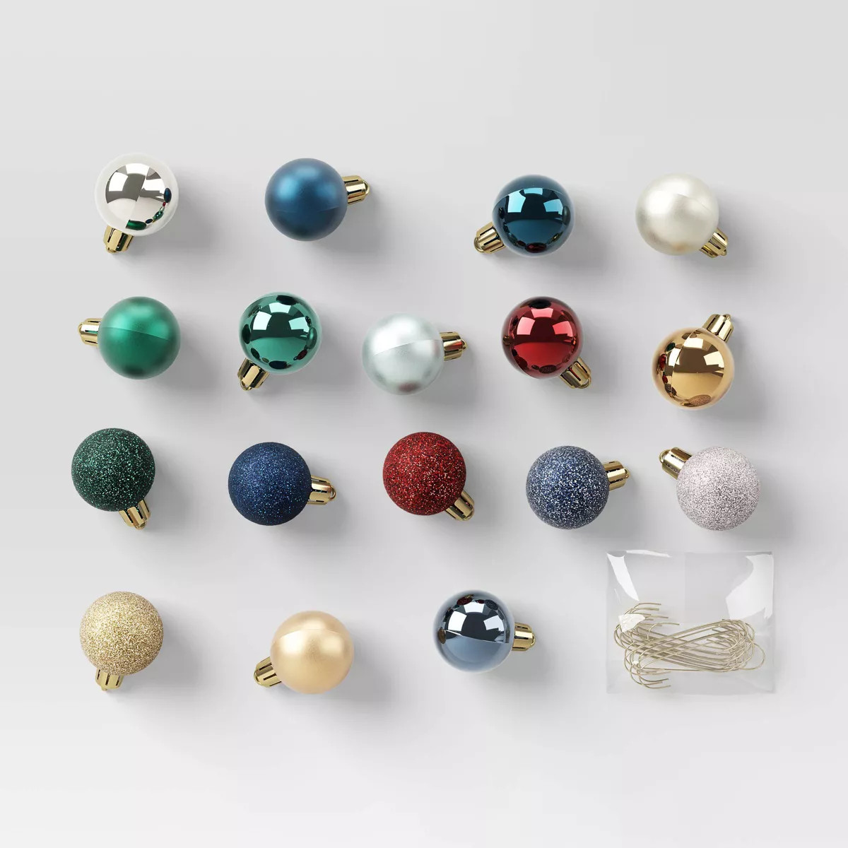 25ct Round Mini Christmas Tree Ornament Set - Wondershop™ | Target