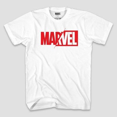 Men's Short Sleeve Marvel Graphic T-Shirt - White | Target