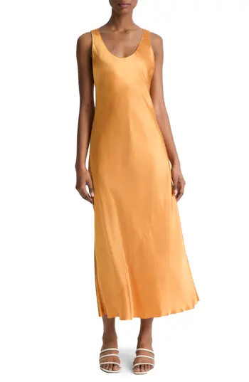 Vince Bias Cut Satin Slipdress in Dark Marigold at Nordstrom Rack, Size Medium | Nordstrom Rack