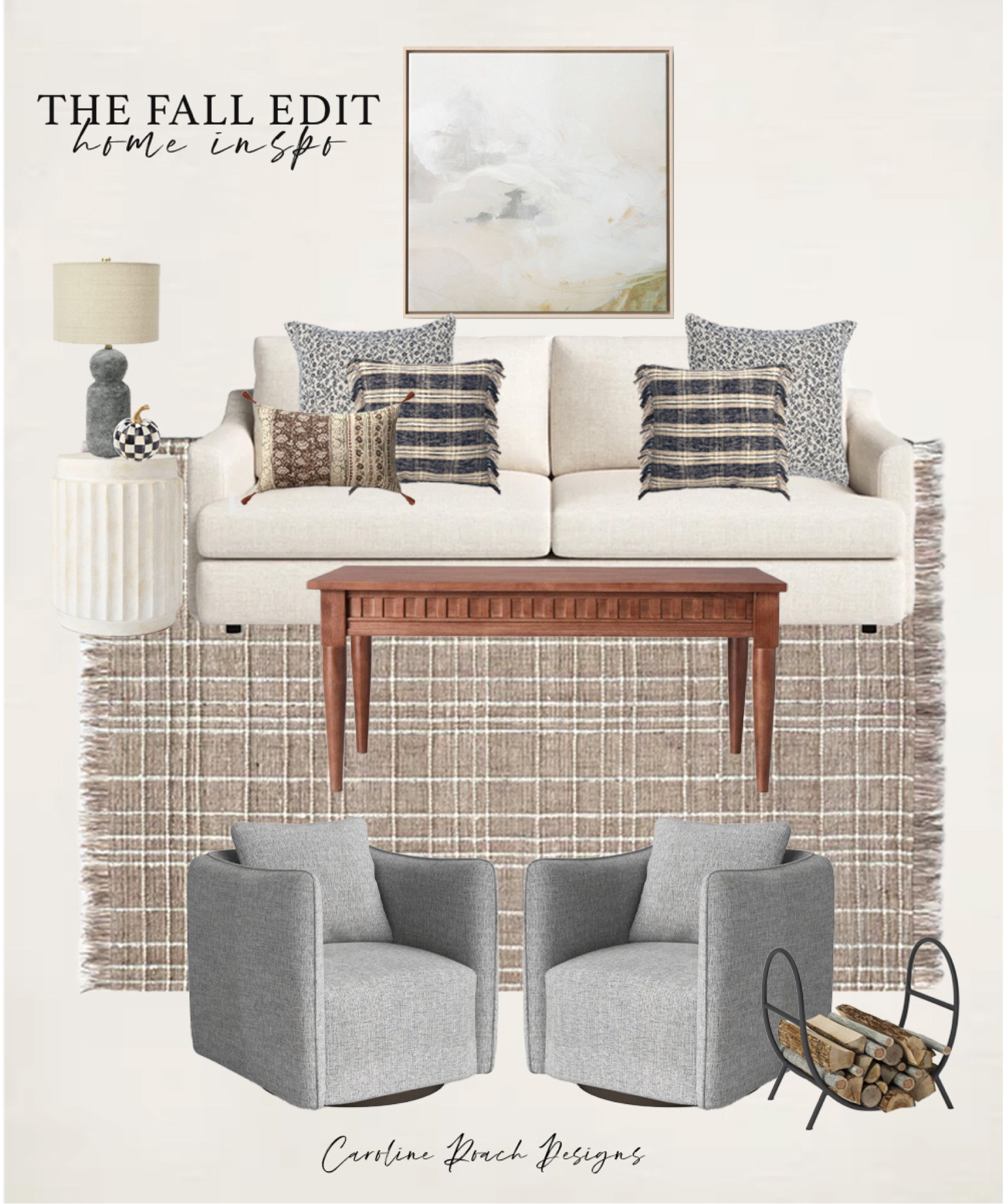 Fall decor inspo
Fall living room ideas
Fall home style
Neutral living room 
Neutral area rug
Home decor
Home inspo 
Fall wall art
Affordable decor

#LTKfamily #LTKhome #LTKSeasonal