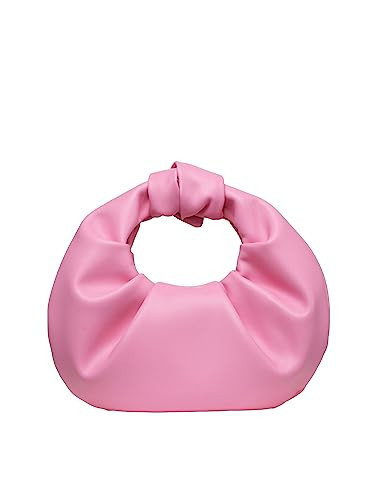Verdusa Women's Ruched PU Leather Hobo Handbag Clutch Purse Pink one-size | Amazon (US)