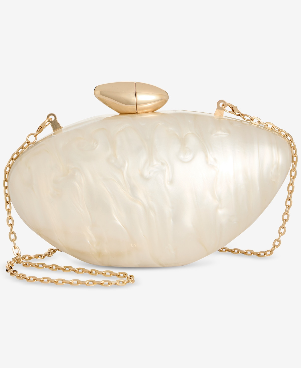 I.n.c. International Concepts Acrylic Shell Clutch, Exclusively at Macy's - Pearl | Macy's