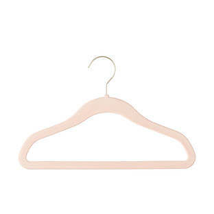 Kid's Non-Slip Velvet Hanger Blush Pkg/40 | The Container Store