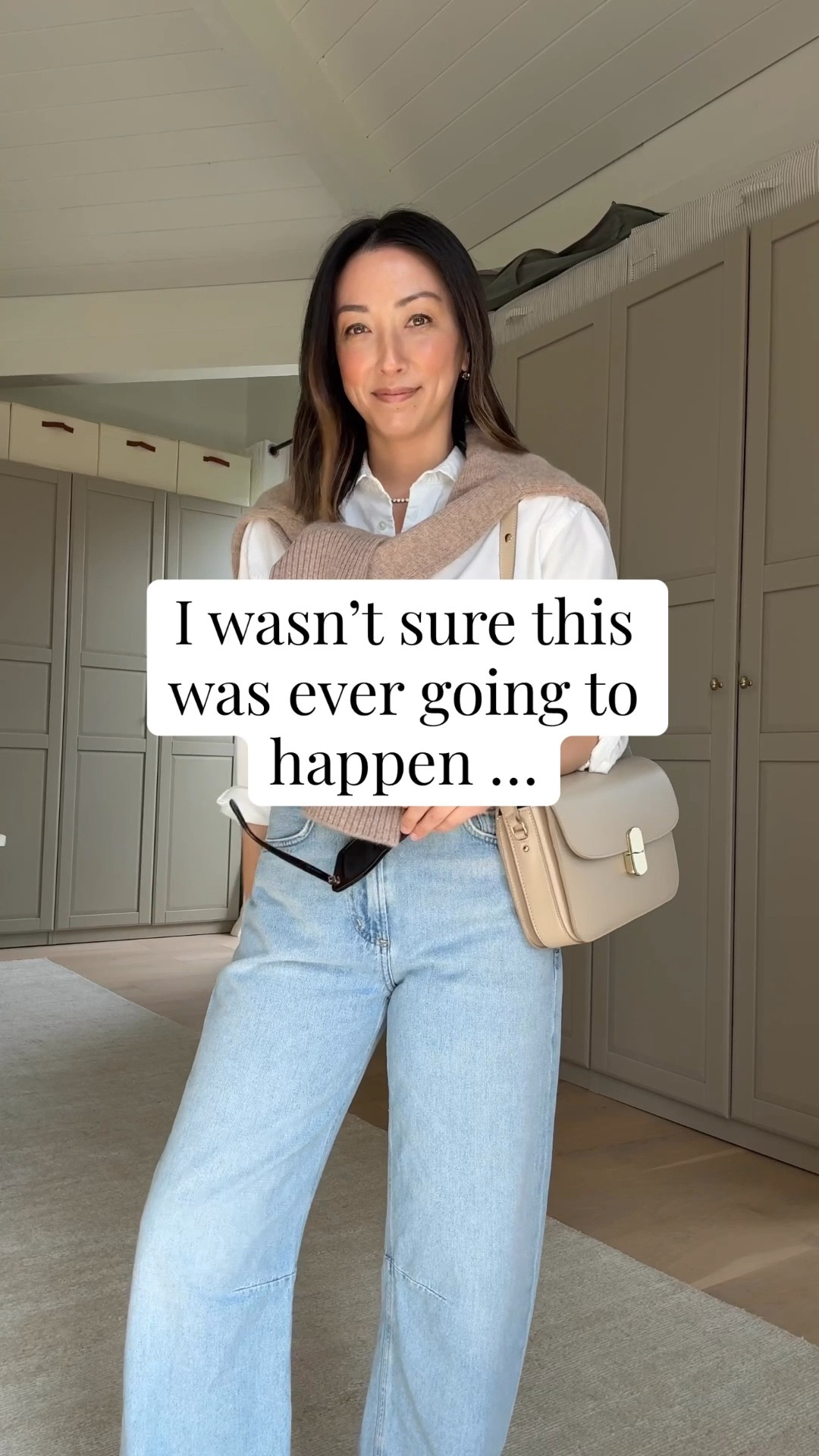 Finally!!!! Petite barrel jeans that actually fit us and I’m obsessed with. This specific wash is also very soft - like the sweatpants jeans. 

Petite miros fit smaller - more narrow legs and a slightly shorter rise. Because of this I went with my normal size up, 25. They were quite bit but after a wash and dry, they’re perfect!

AYR shirt xs
Citizens of humanity Miro jeans petite 25
Marc Fosher flats 5. Run big
Quince cashmere sweater xs
Sezane Milo bag - color is old, linked similar. 
Celine sunglasses 
Electric Picks earrings 
Dorsey James necklace 15"

#LTKmomlife #LTKgrwm #LTKPetite