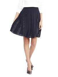 Pleated Dot Skirt | Banana Republic US