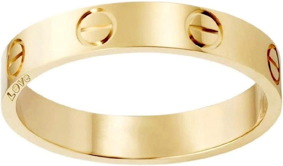 Love Rings Promise with Screw Design 18K Titanium Steel Best Gifts for Men Women and Girls for Lo... | Amazon (US)