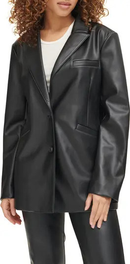 Faux Leather Blazer | Nordstrom