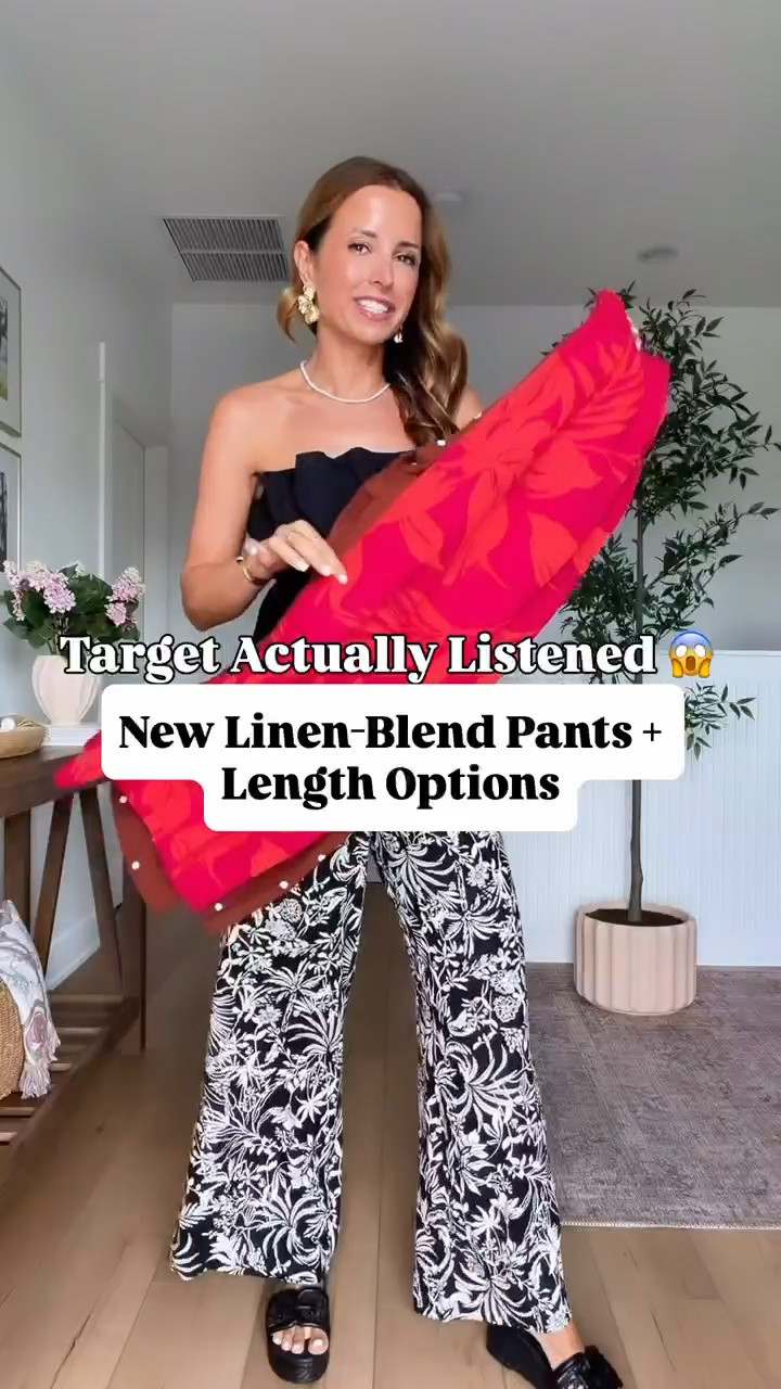 New at Target! Summer outfit. Elevated casual outfit. Mom outfit. Business casual outfit. Vacation outfit. I love these linen-blend wide leg pants + length options! Wearing XS short - runs big so size down! I added a stretchy belt to the top of the waist band to cinch it in. XS in ruffled top. I went up half a size in wedges.

#LTKootd #LTKTravel #LTKPetite