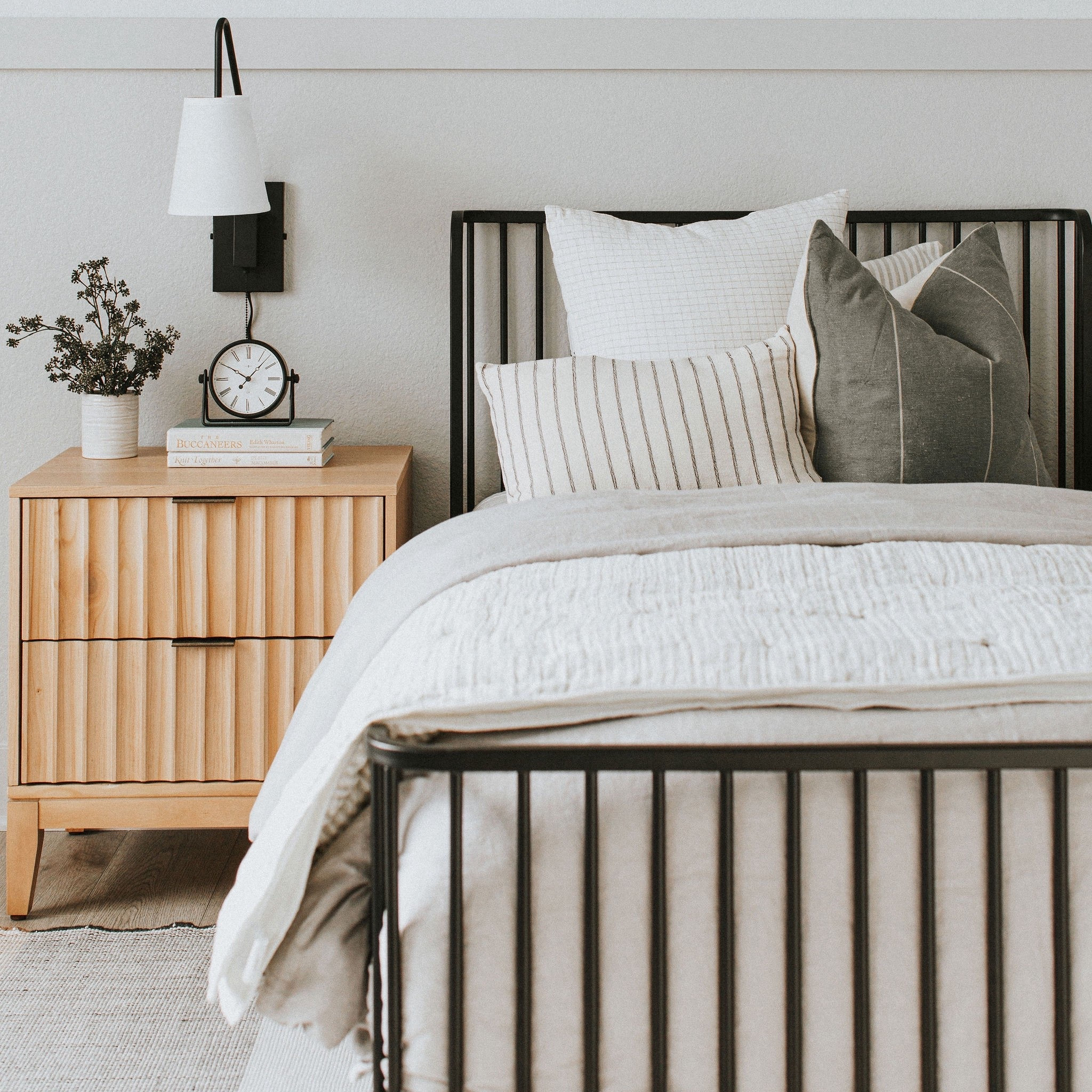 Simple and budget friendly guest room. I love this scalloped nightstand from Target. Elevated space at a low cost. 

#LTKSaleAlert #LTKHome #LTKStyleTip