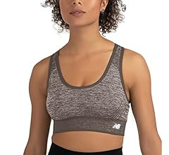 New Balance Women's Seamless MID Impact Heather Keyhole Sport Bra with Removable Pads | Amazon (US)