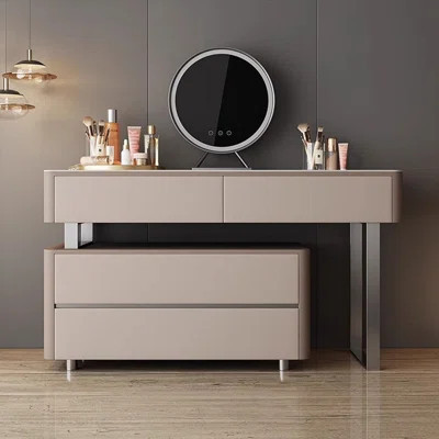 Makeup Vanity with Light mirror,4 drawers,Power Outlet | Wayfair North America