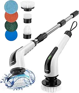 Electric Spin Scrubber, Cordless Cleaning Brush Scrubber for Home, 8 Replaceable Brush Heads-90Mi... | Amazon (US)