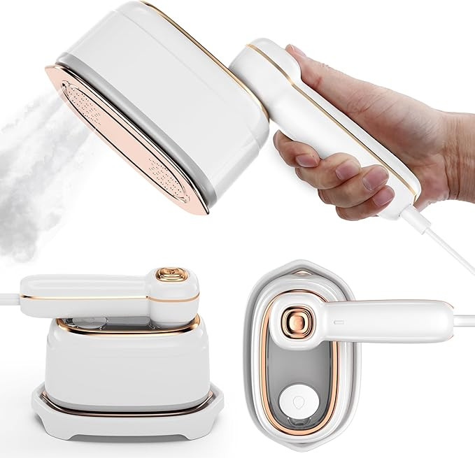 Travel Steamer for Clothes, 1200W Mini Travel Iron with Steam, Handheld Rotary Garment Iron, Wrin... | Amazon (US)