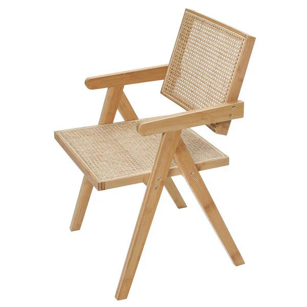 Hubbie Soild Wood Full Back Arm Chair (Set of 2) | Wayfair North America