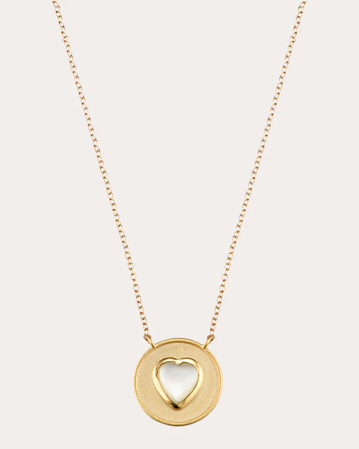 Elizabeth Moore Mother-of-Pearl Heart Necklace | Olivela | Olivela