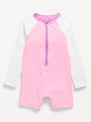 Color-Block Swim Rashguard One-Piece for Toddler Girls | Old Navy (US)