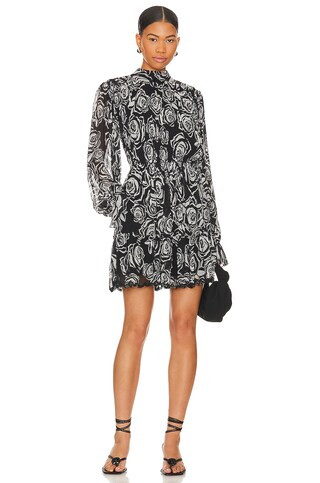 HEMANT AND NANDITA Short Dress in Black & White from Revolve.com | Revolve Clothing (Global)