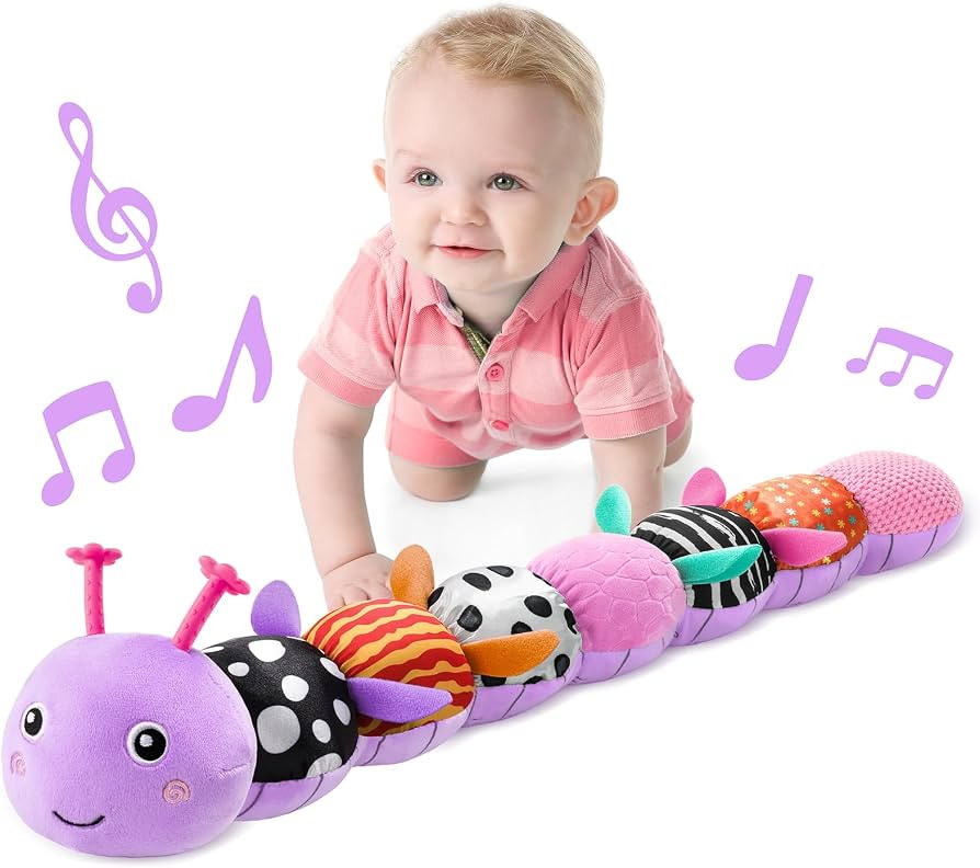 LIGHTDESIRE Baby Toys 6-12 Months Musical Caterpillar,Infant Toys Stuffed Animals with Ruler Desi... | Amazon (US)