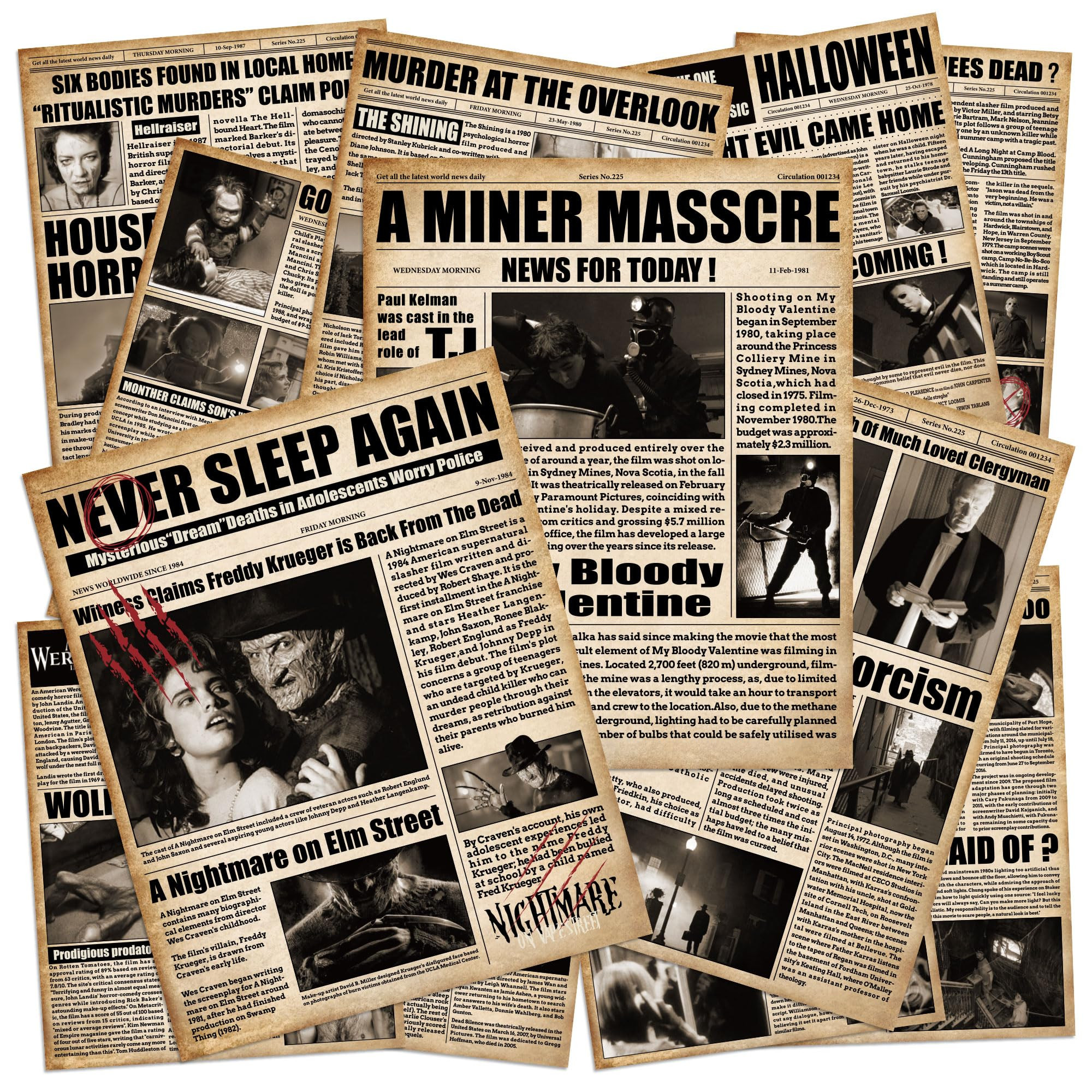 RMMDO Horror Movie Posters 12PCS, Horror Vintage Movie Posters for Room, Scary Movie Posters for ... | Amazon (US)