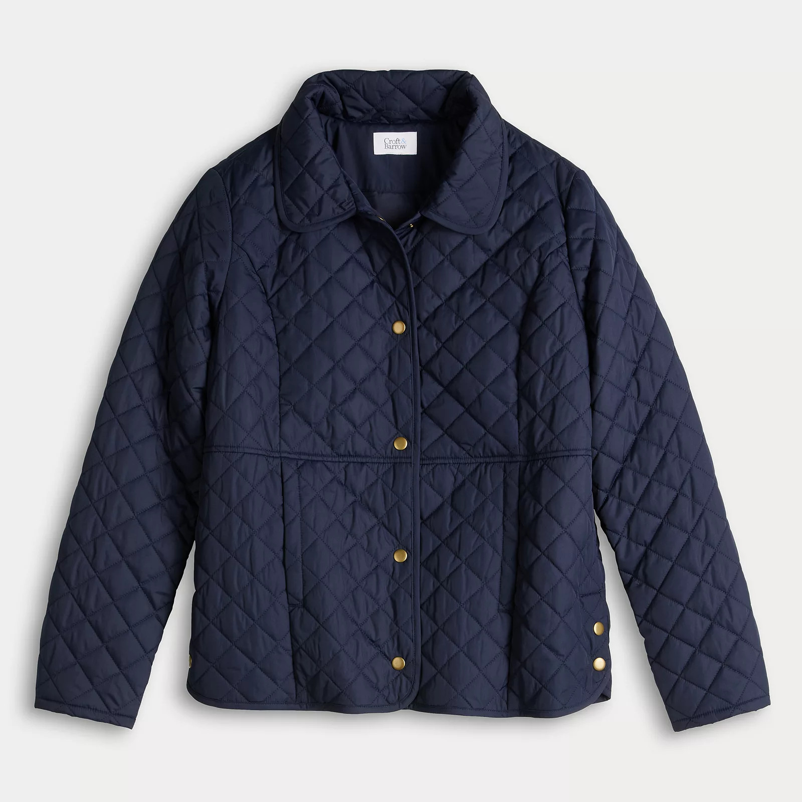 Women's Croft & Barrow® Quilted Snap Jacket | Kohl's