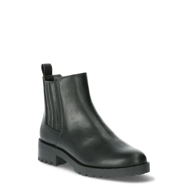 Time and Tru Women's Lug Chelsea Boots, Wide Width Available | Walmart (US)