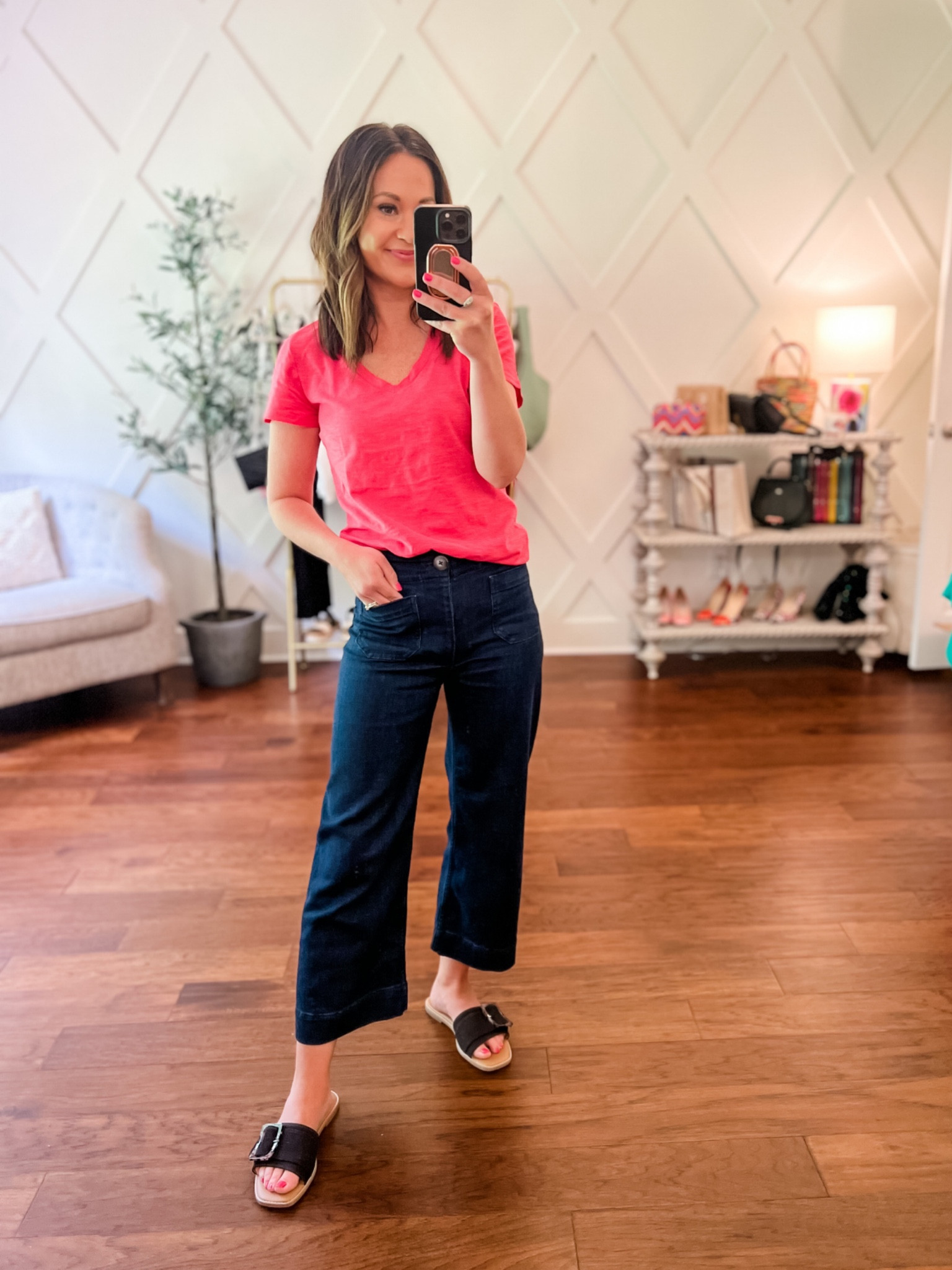 The best $10 target tee - anthro jeans and target sandals 

#LTKunder50 #LTKFind