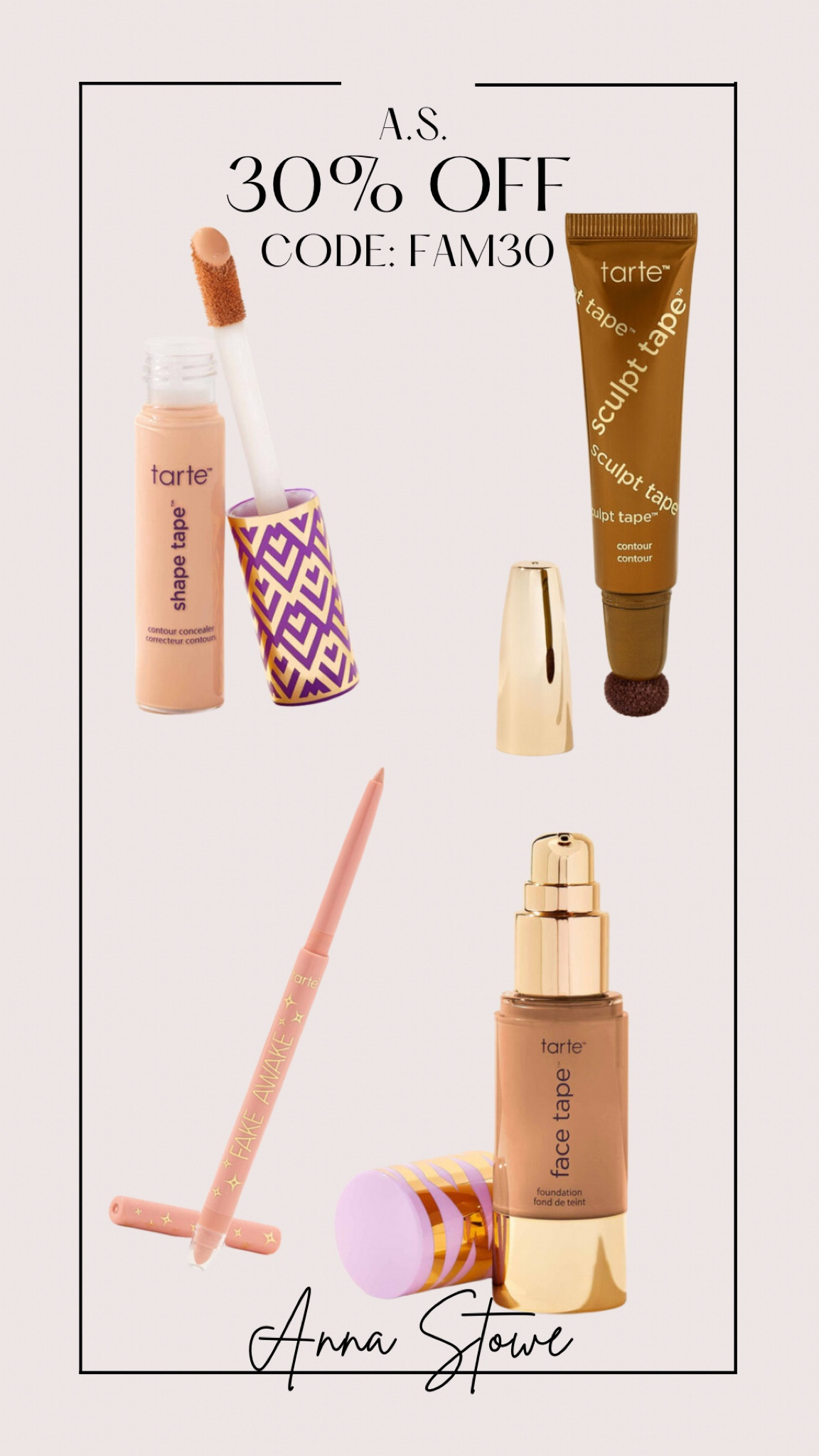 Some of my favorite must-haves from Tarte! Use code FAM30 for a discount today! 

#LTKSale #LTKsalealert #LTKbeauty