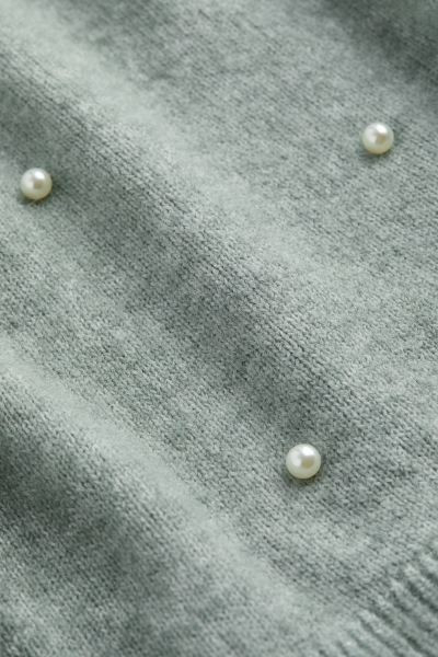 Beaded Sweater - Light green - Ladies | H&M US | H&M (US + CA)
