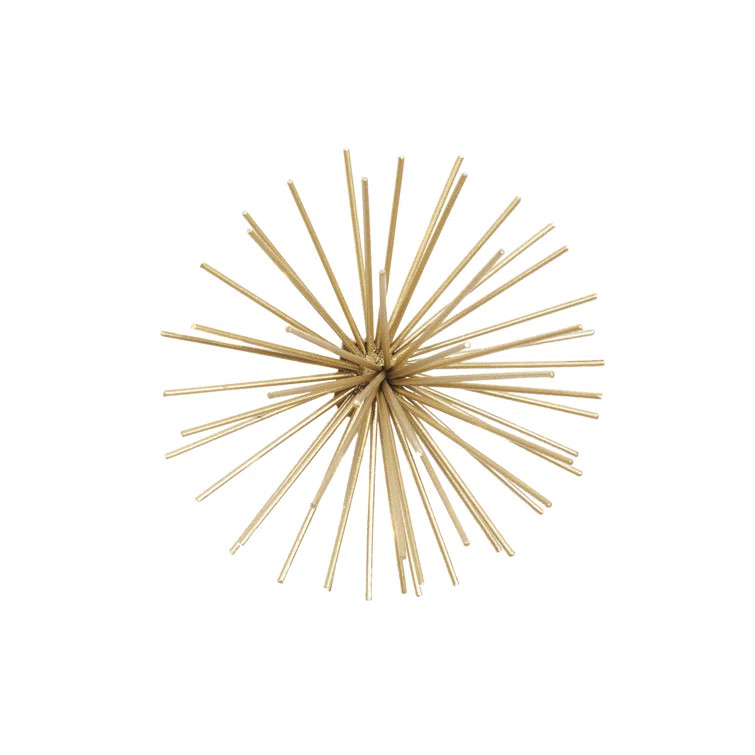 3 Piece Gold Tin Starburst Sculptures Wall Décor Set | Wayfair North America
