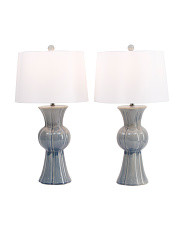 2pk 30in Scalloped Ceramic Base Table Lamps | TJ Maxx