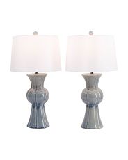 2pk 30in Scalloped Ceramic Base Table Lamps | TJ Maxx