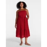 Time and Tru Women's Sleeveless Eyelet Cotton Midi Dress, Sizes XS-XXXL | Walmart (US)