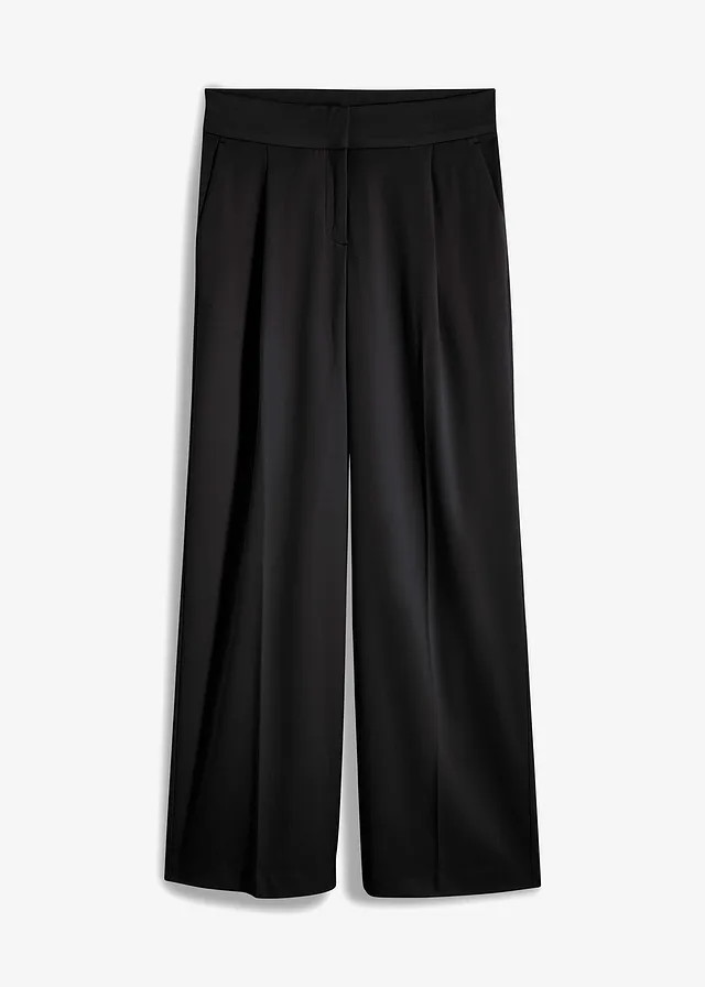 Broek met wijde pijpen zwart | Bonprix NL (Influencer)