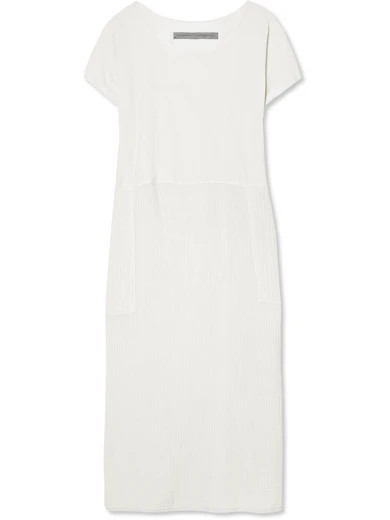 Raquel Allegra - Paneled Cotton Midi Dress - White | NET-A-PORTER (US)