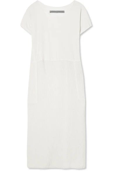 Raquel Allegra - Paneled Cotton Midi Dress - White | NET-A-PORTER (US)