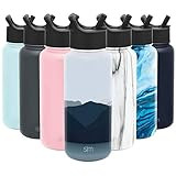 Simple Modern Insulated Water Bottle with Straw Lid 1 Liter Reusable Wide Mouth Stainless Steel Flas | Amazon (US)