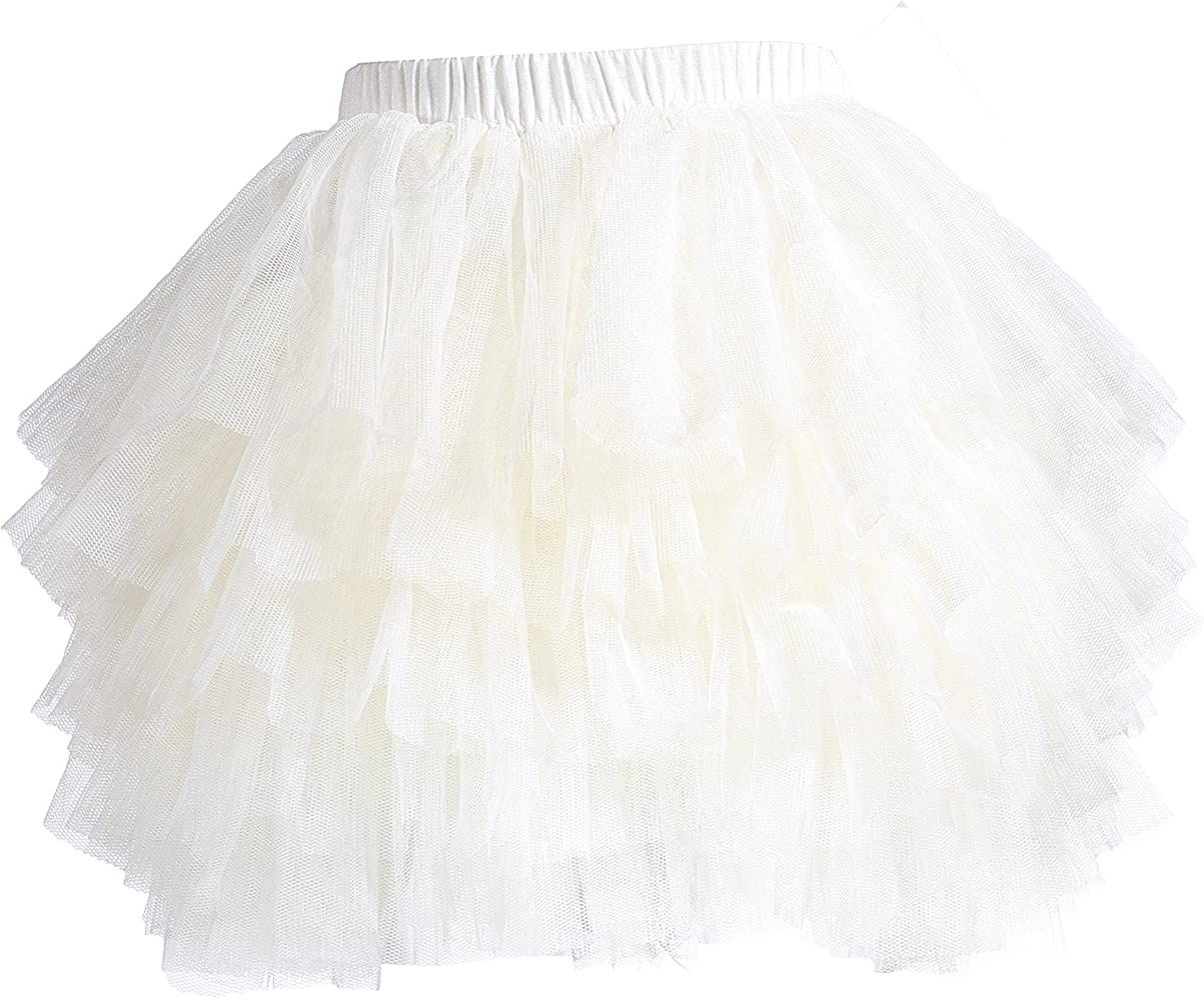 Baby Girls' Tutu Skirt Toddler 6 Layered Tulle Tutus 1-8T | Amazon (US)