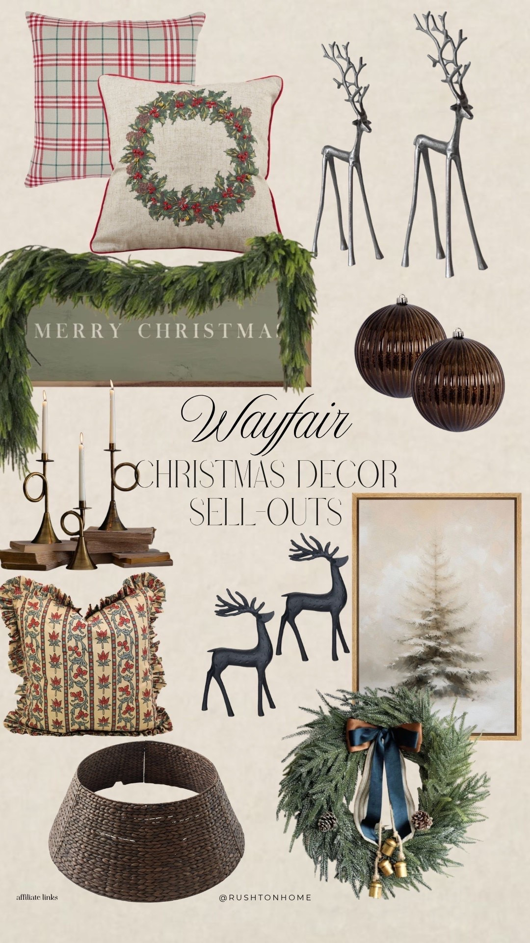 Wayfair Christmas finds are already putting me in the holiday spirit. 🎄🤎

I’m loving all the classic, cozy pieces that bring that timeless Christmas feeling home. Think beautiful wreaths and garlands, tree accents, candleholders, pillow covers, and those little finishing touches that make every room feel extra festive. ✨

If you love a warm, traditional Christmas look with a hint of vintage charm, these finds are perfect for layering throughout your home and creating that cozy holiday feel. 🎄🤎

#LTKHome #LTKSeasonal #LTKmomlife