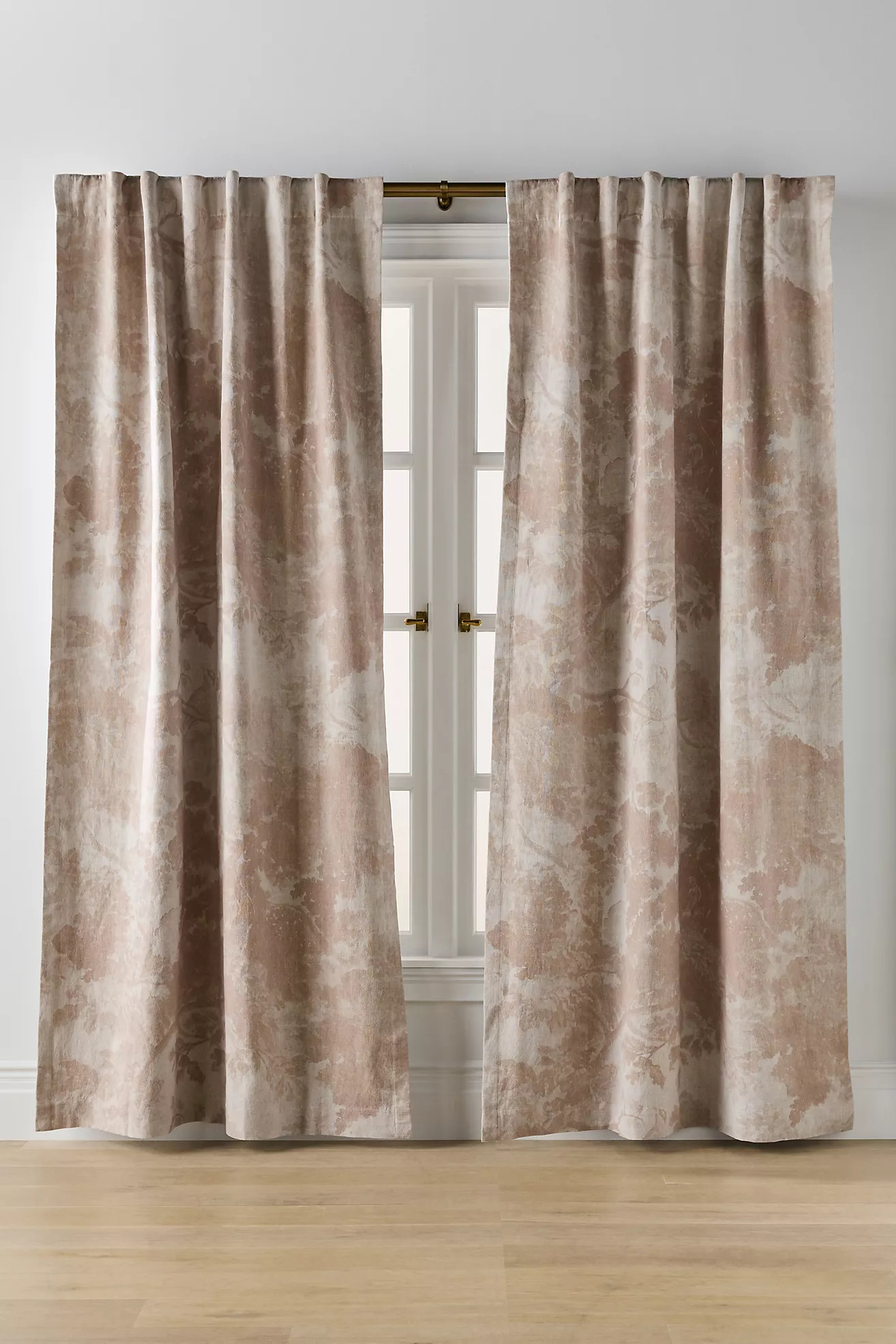 Judarn Cotton Linen Sepia Blackout Curtain | Anthropologie (US)