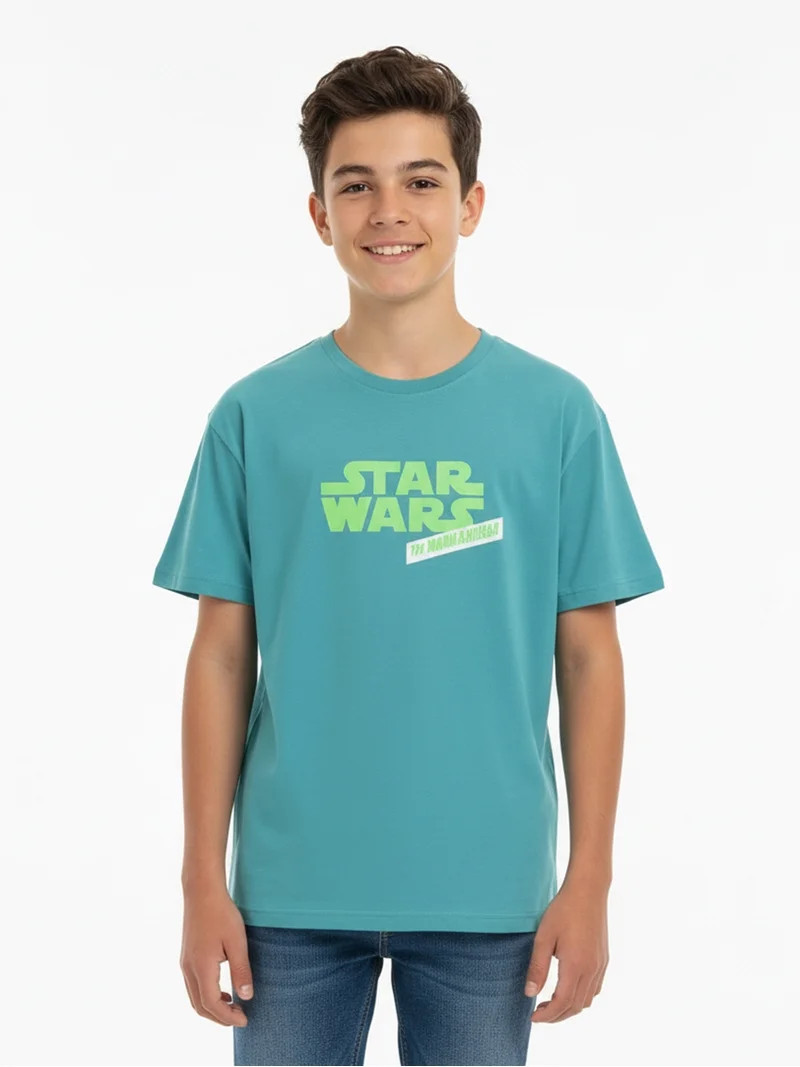 Star Wars, Boys' Relaxed Graphic T-Shirt, Mandalorian, Sizes 4-18 | Walmart (US)