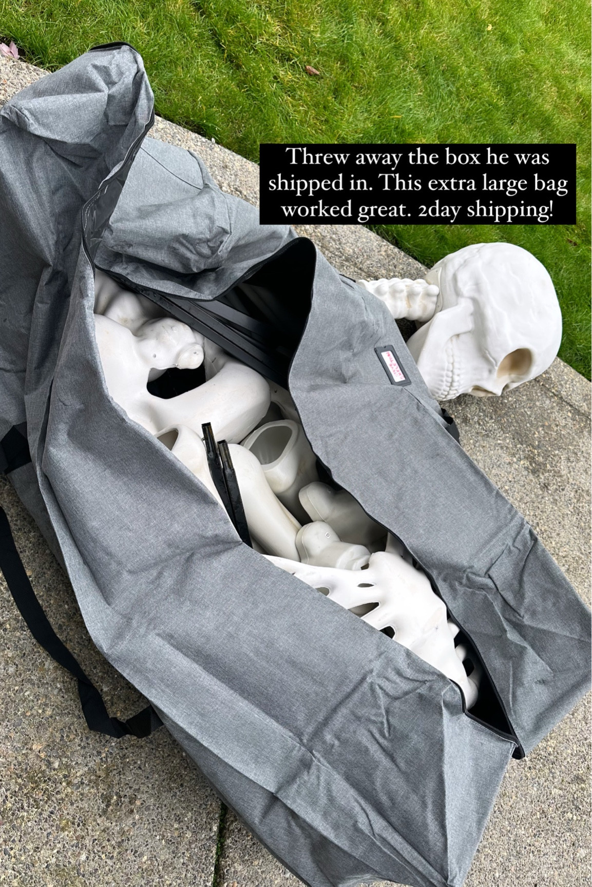 Skeleton storage. Heavy duty thick bag. 2 day shipping. Currently on sale  

#LTKHome #LTKFindsUnder50