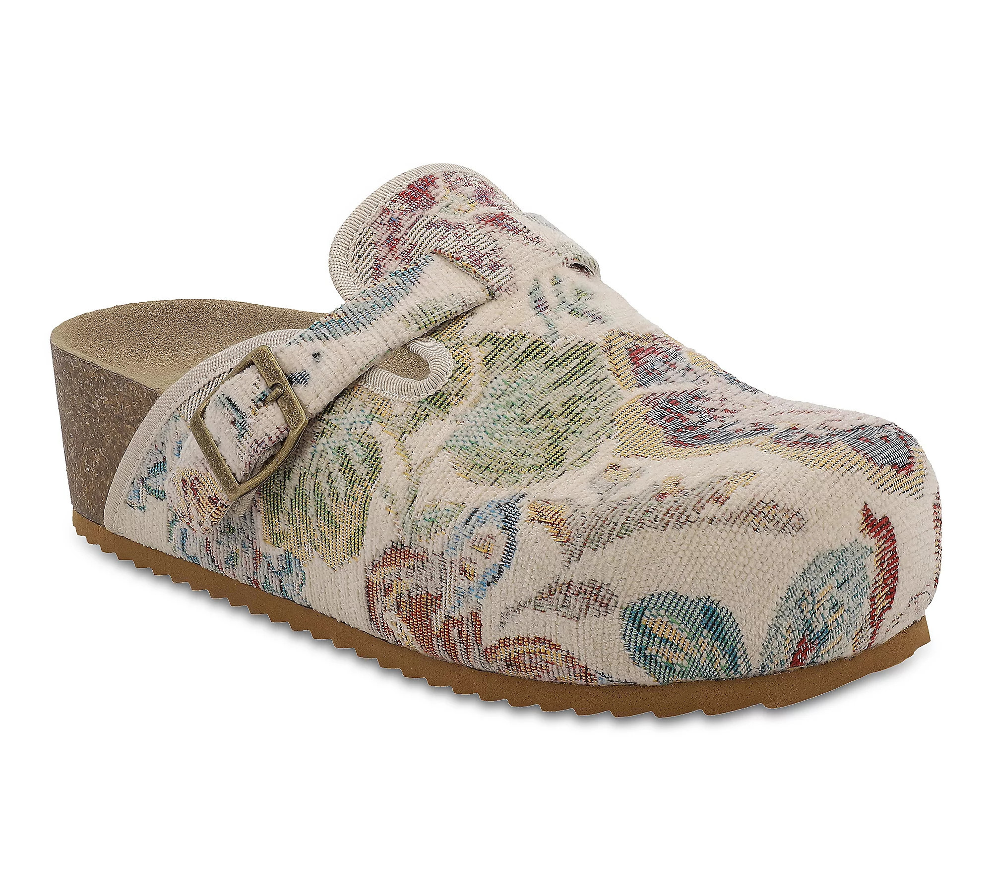 MIA Tapestry Fabric Buckled Mules - Qwest | QVC