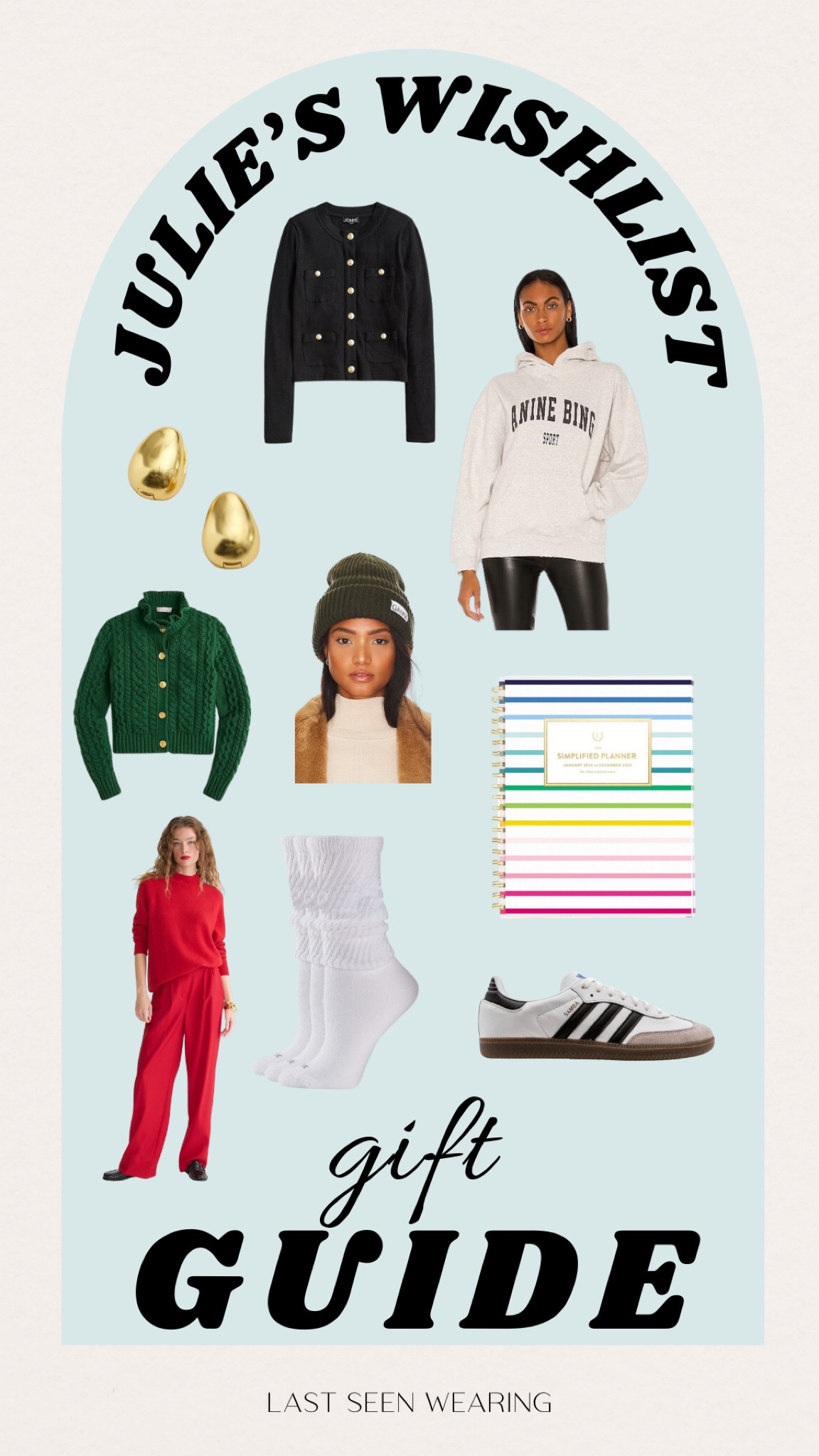Gift Guide: Julie’s Wish List
#earrings #notebook #adidas

#LTKGiftGuide #LTKstyletip #LTKSeasonal