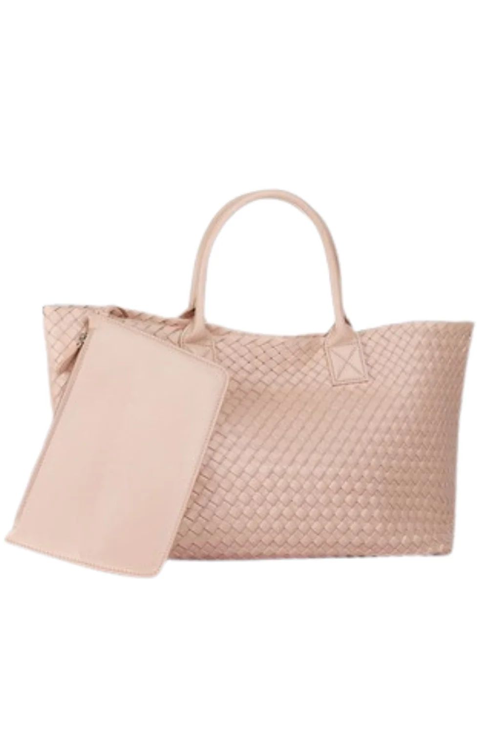 'Fernanda' Large Woven Faux Leather Tote Bag (7 Colors) | Goodnight Macaroon