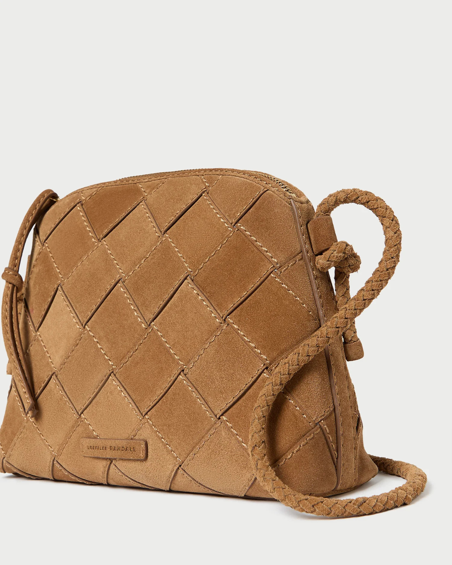 Mallory Toffee Woven Suede Crossbody | Loeffler Randall