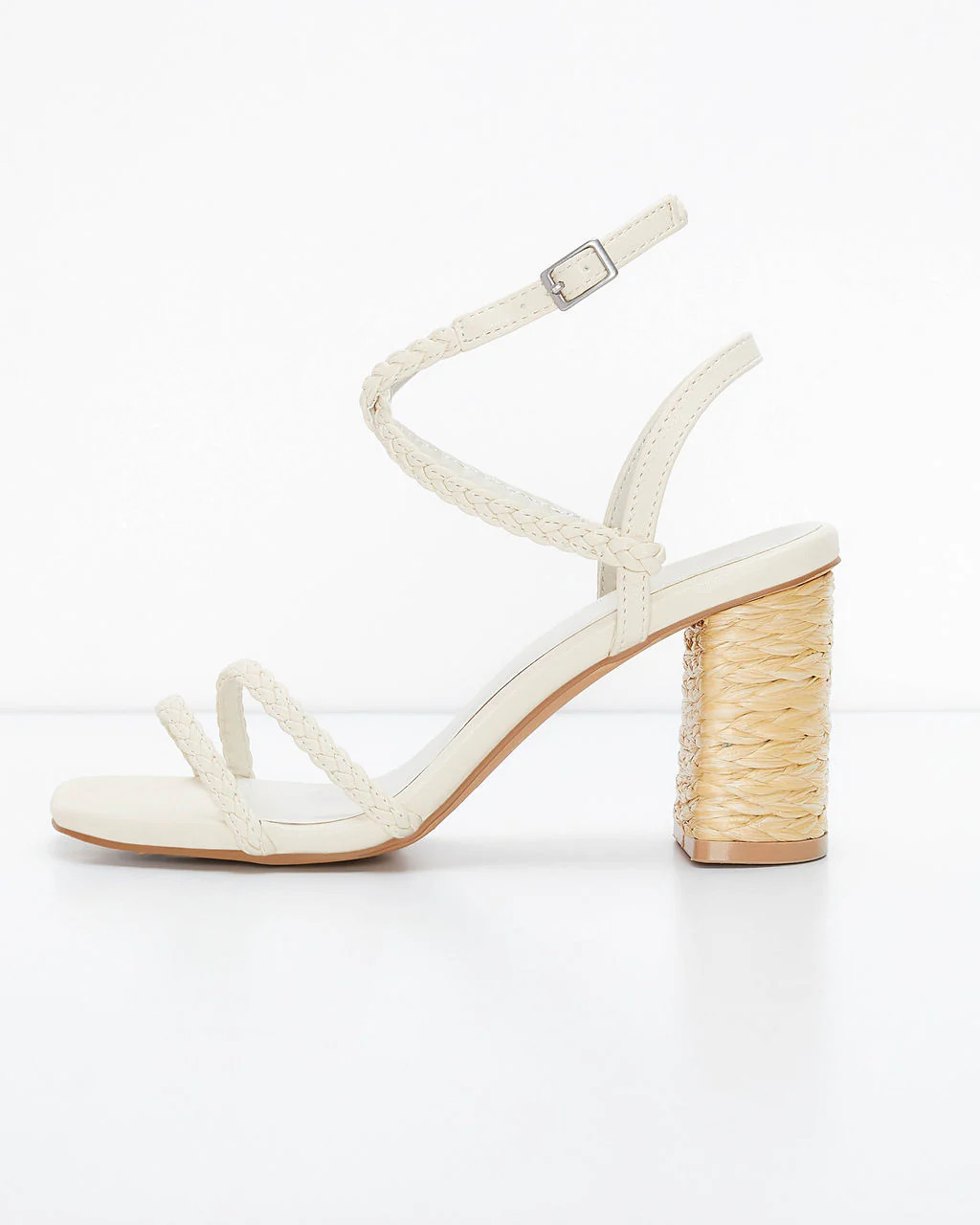 Zoella Braided Straw Block Heels | VICI