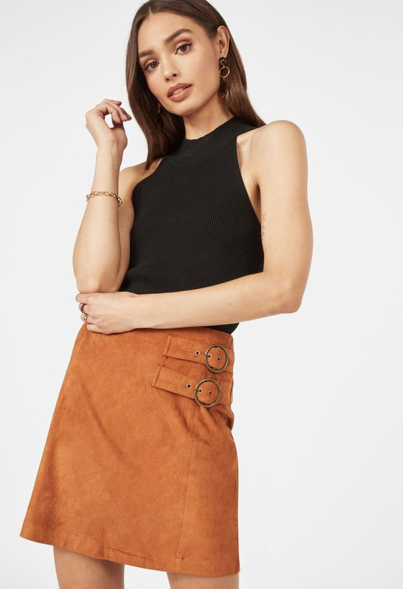 Buckle Detail Skirt | JustFab