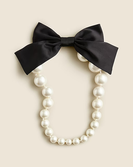 Pearl bow necklace | J. Crew US